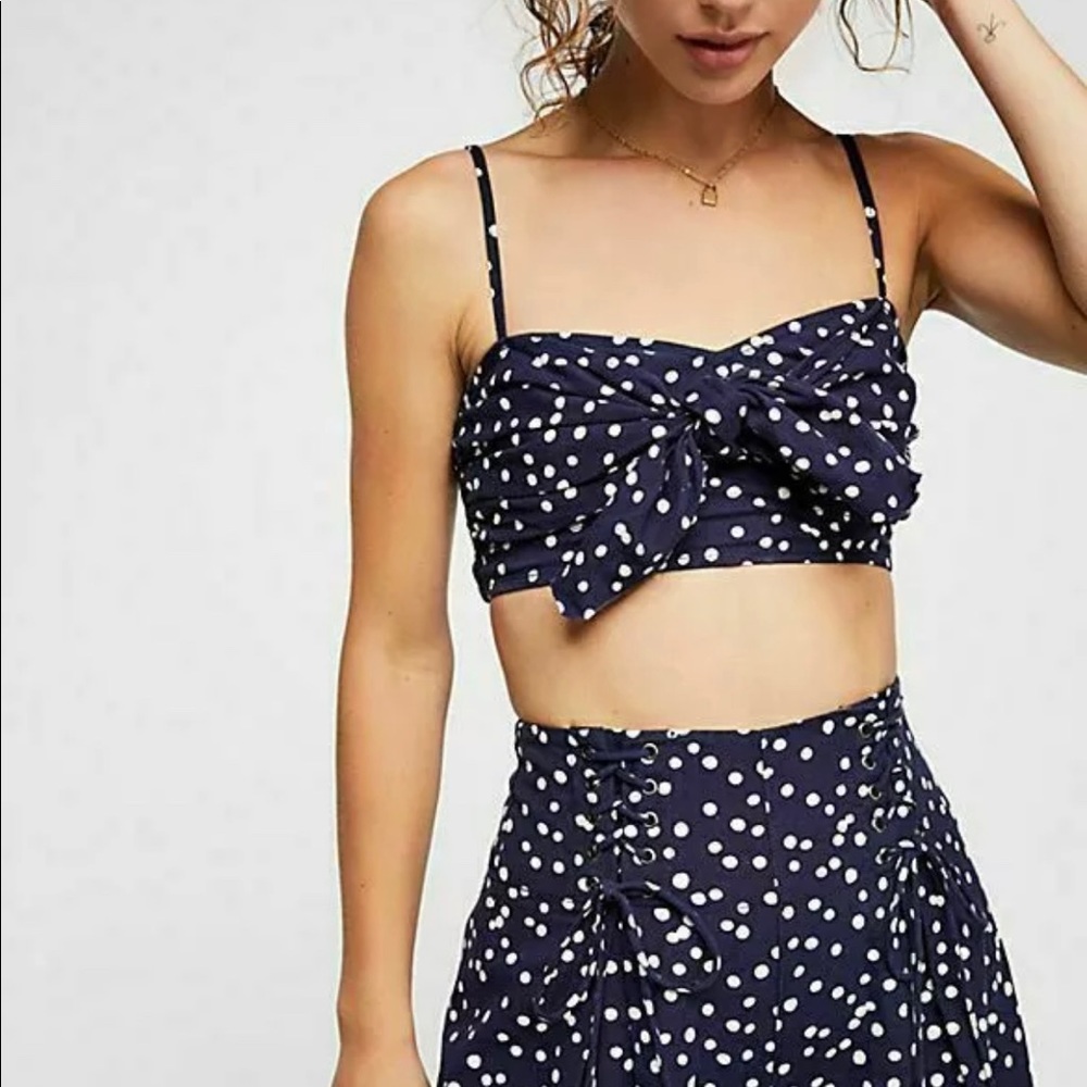 FREE PEOPLE Bette Polka Dot Crop Top